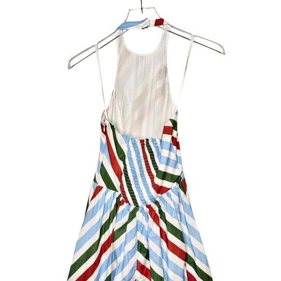 Anthropologie MAEVE Halter Striped Full Skirt Cotton Women’s Midi Dress Sz XS - Picture 13 of 15